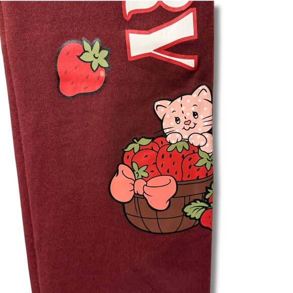 NWT Strawberry Shortcake Graphic Sweatpants Custard Cat Size XS - Picture 5 of 10